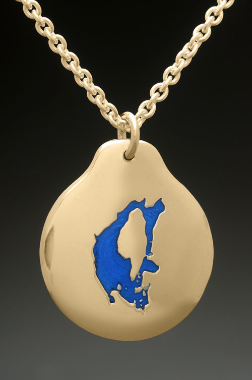 mj harrington jewelers nh big island pond custom necklace pendant gold