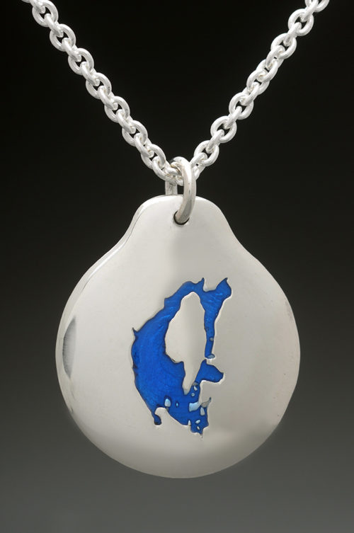 mj harrington jewelers nh big island pond custom necklace pendant silvver