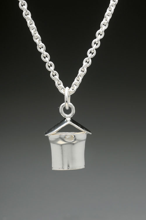 mj harrington jewelers nh maple syrup sap bucket jewelry necklace flat silver